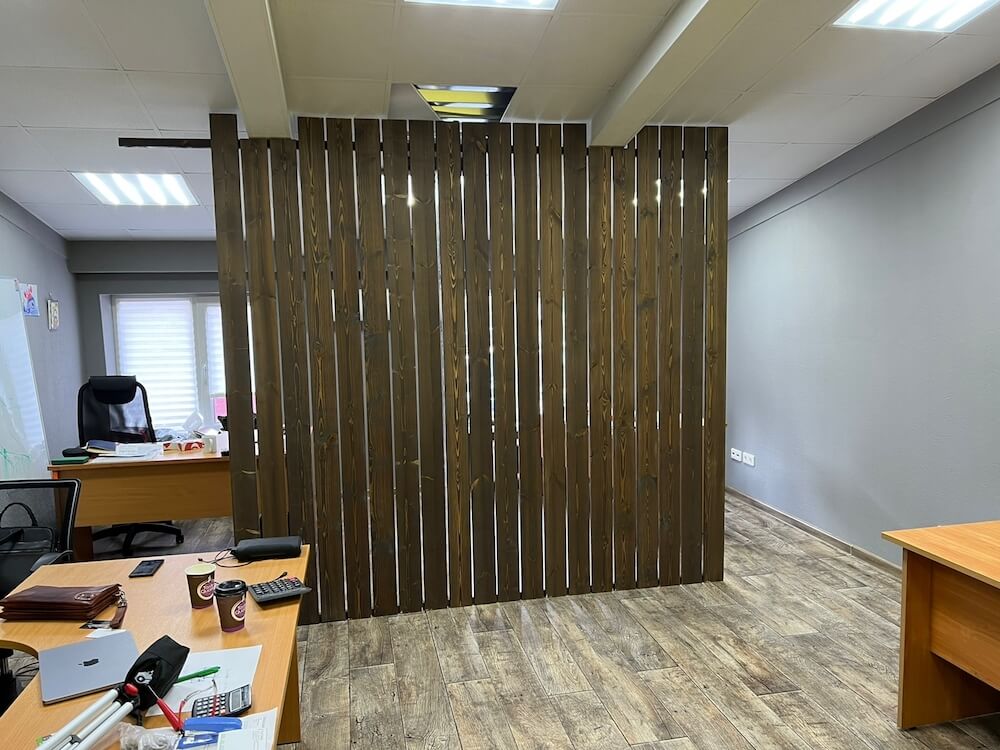 Пример заводской покраски пиломатериала - 2