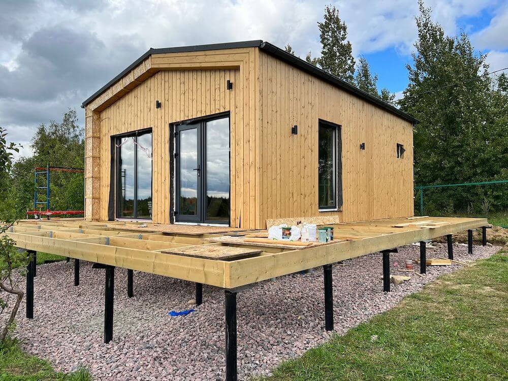 Пример заводской покраски пиломатериала - 3